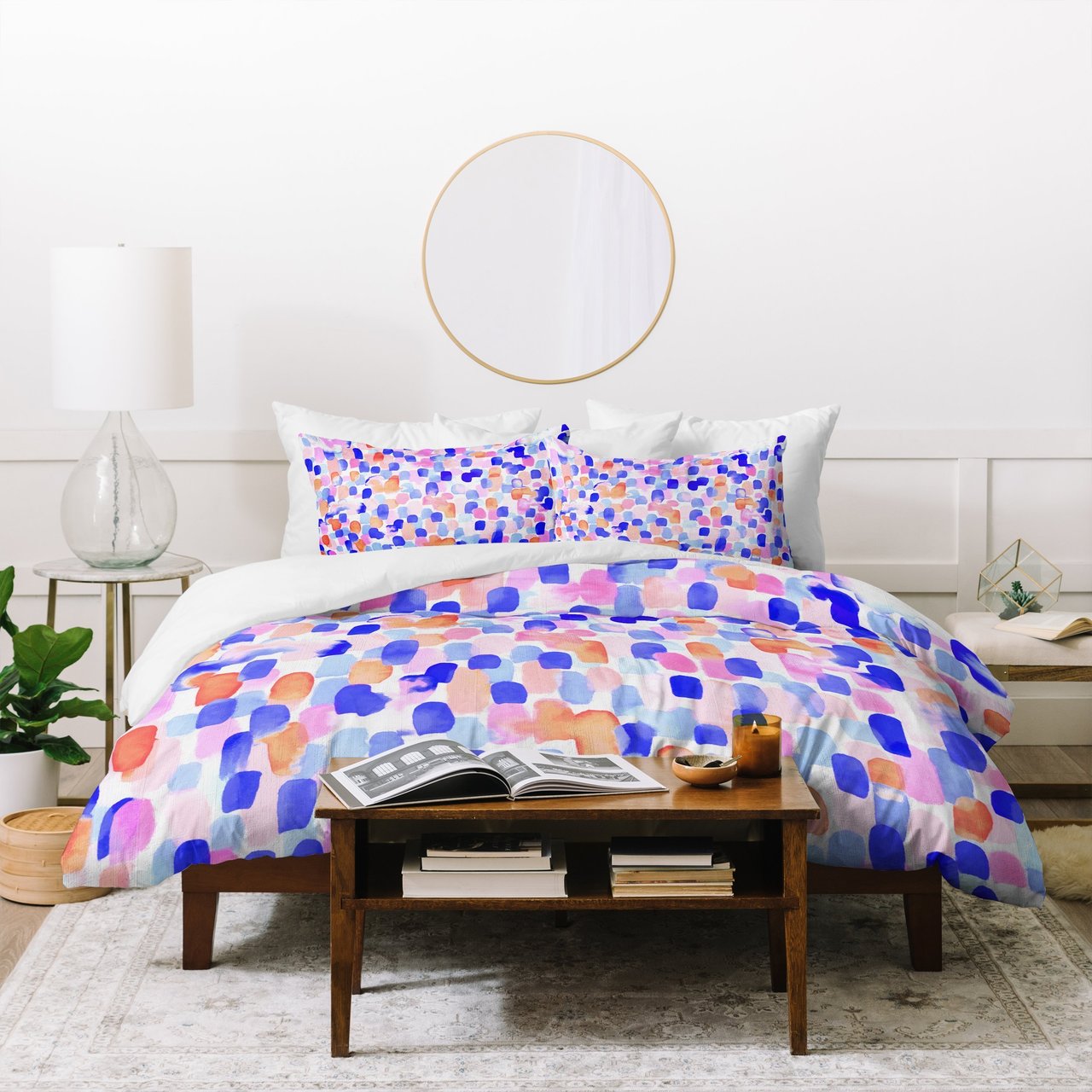 Jacqueline Maldonado Delight Blue Orange Duvet Cover