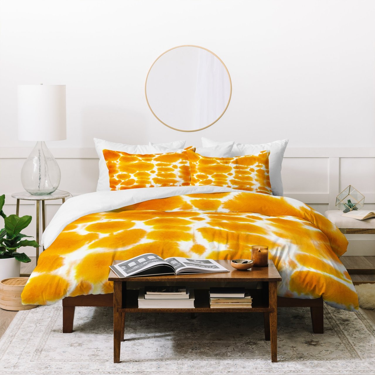 Jacqueline Maldonado Dye Dots Turmeric Duvet Cover