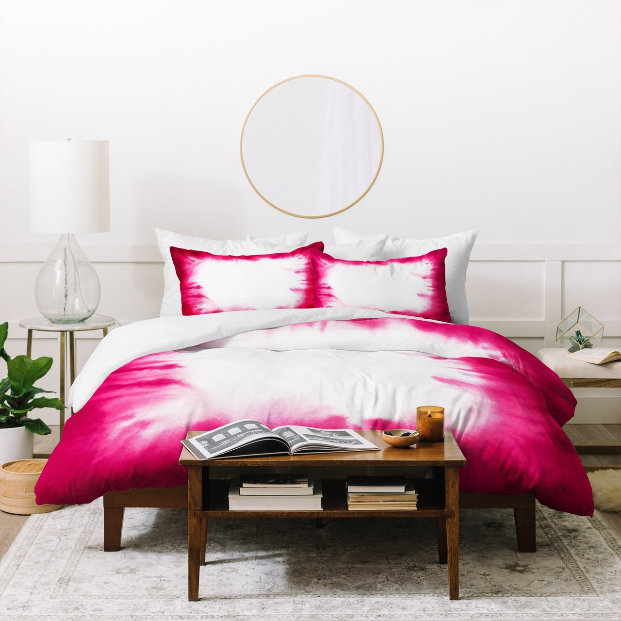 Jacqueline Maldonado Edge Dye Fuchsia Duvet Cover