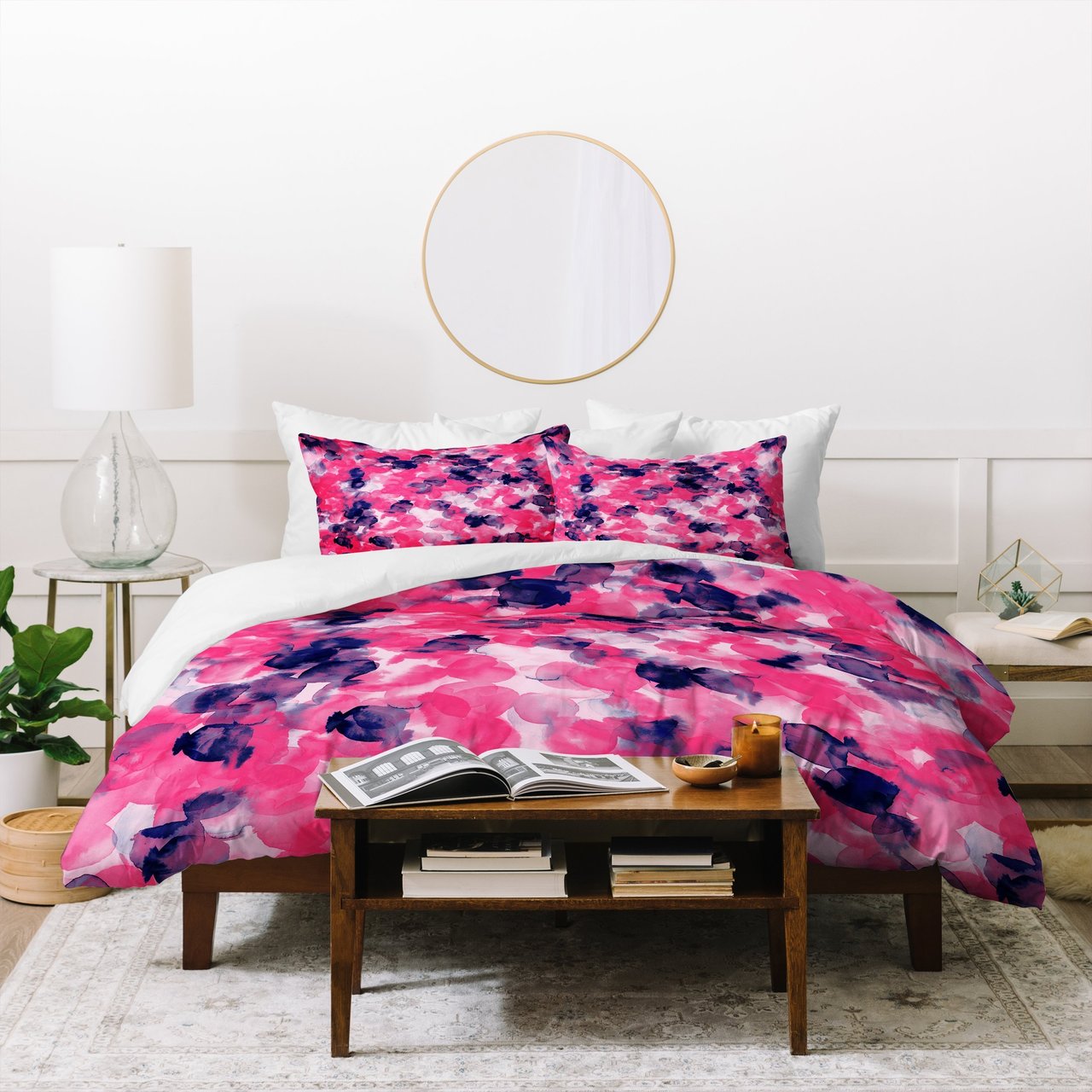 Jacqueline Maldonado Filigree Pink Indigo Duvet Cover