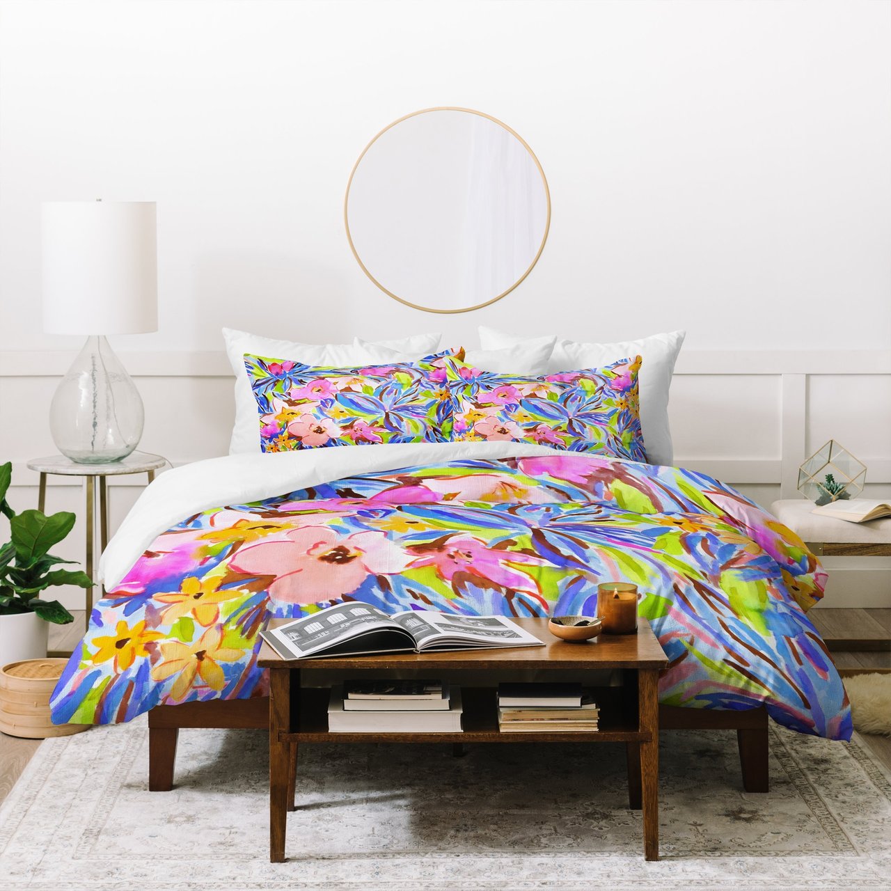 Jacqueline Maldonado Flaunting Floral Apricot Duvet Cover