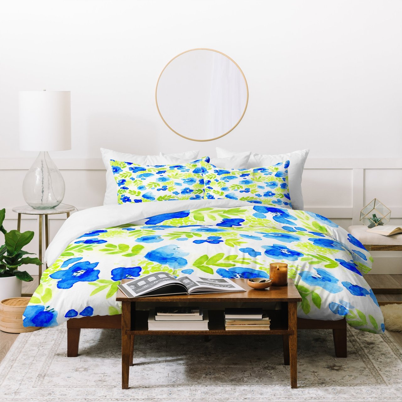 Jacqueline Maldonado Floret Blue Duvet Cover