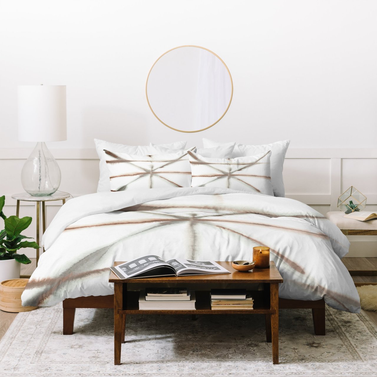 Jacqueline Maldonado Light Dye Folding Taupe Duvet Cover