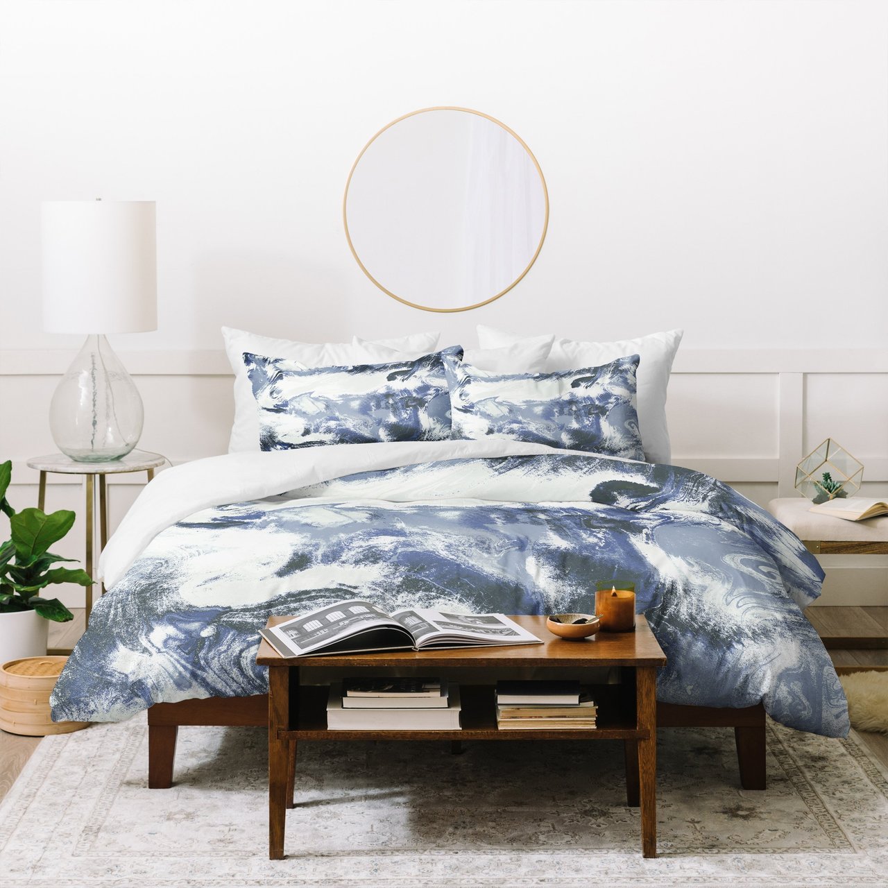 Jacqueline Maldonado Marble Mist Blue Duvet Cover