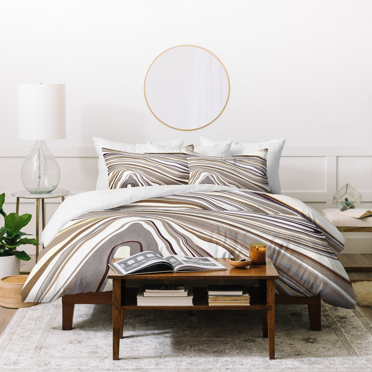 Jacqueline Maldonado Marble Neutral Duvet Cover