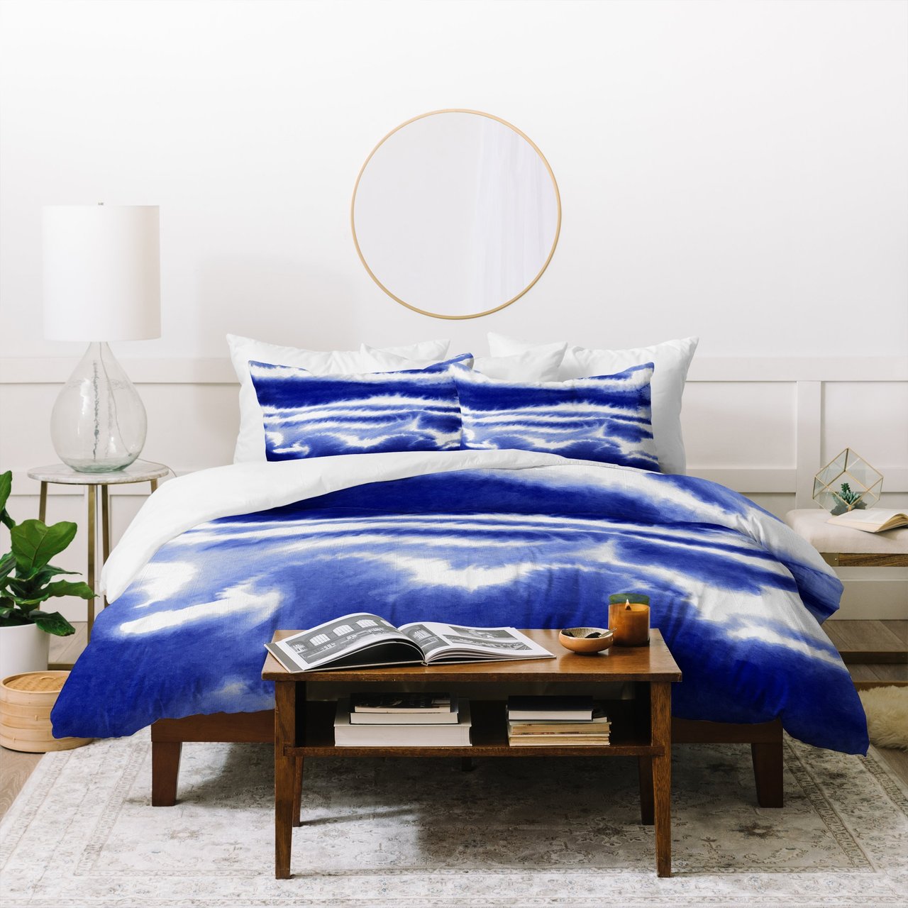 Jacqueline Maldonado Ombre Waves Indigo Duvet Cover