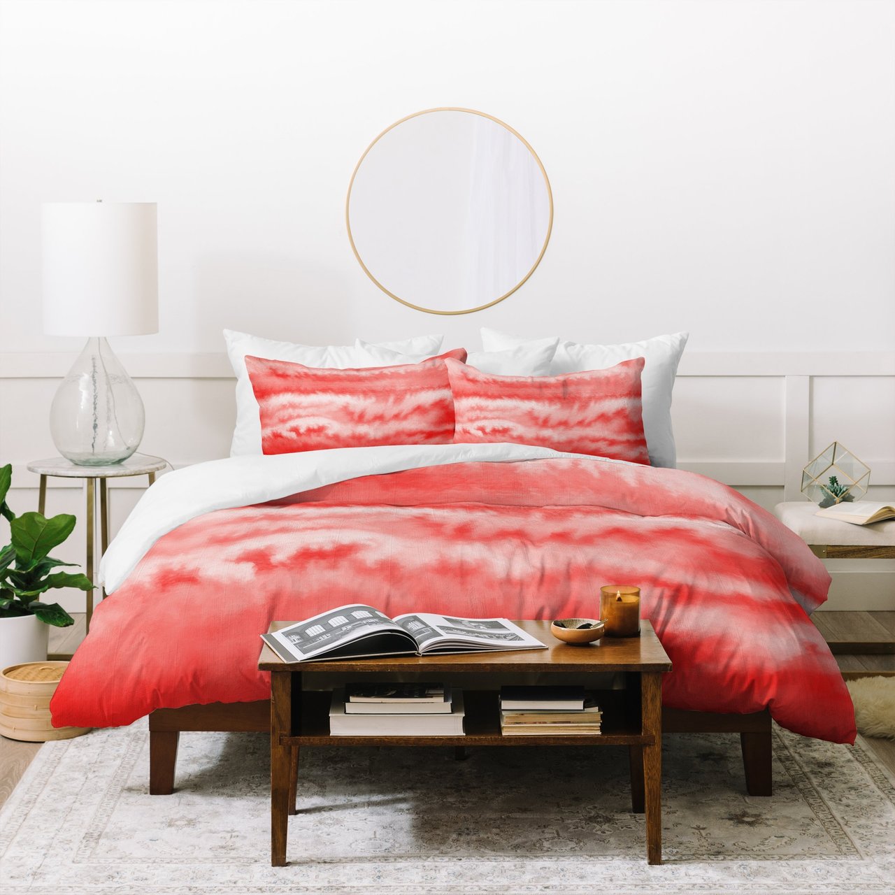 Jacqueline Maldonado Ombre Waves Persimmon Duvet Cover