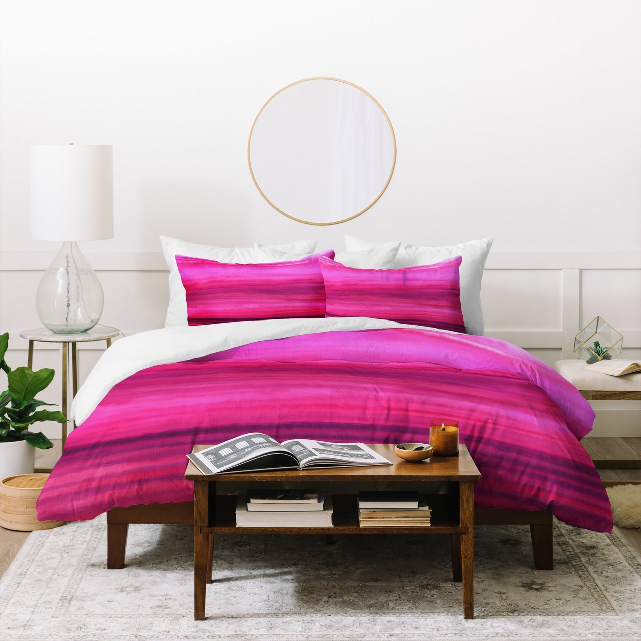 Jacqueline Maldonado Ombre Waves Sunset Duvet Cover