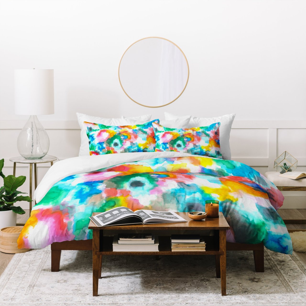 Jacqueline Maldonado Paradise Ikat Watercolor Duvet Cover