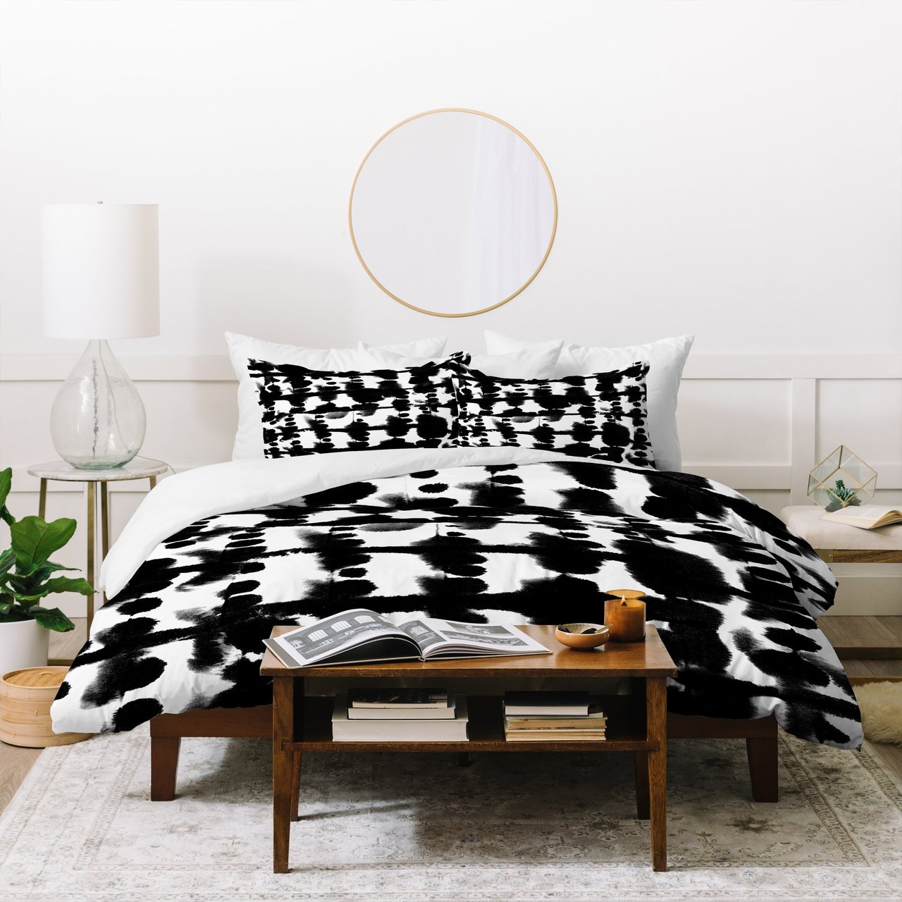 Jacqueline Maldonado Parallel Black and White Duvet Cover
