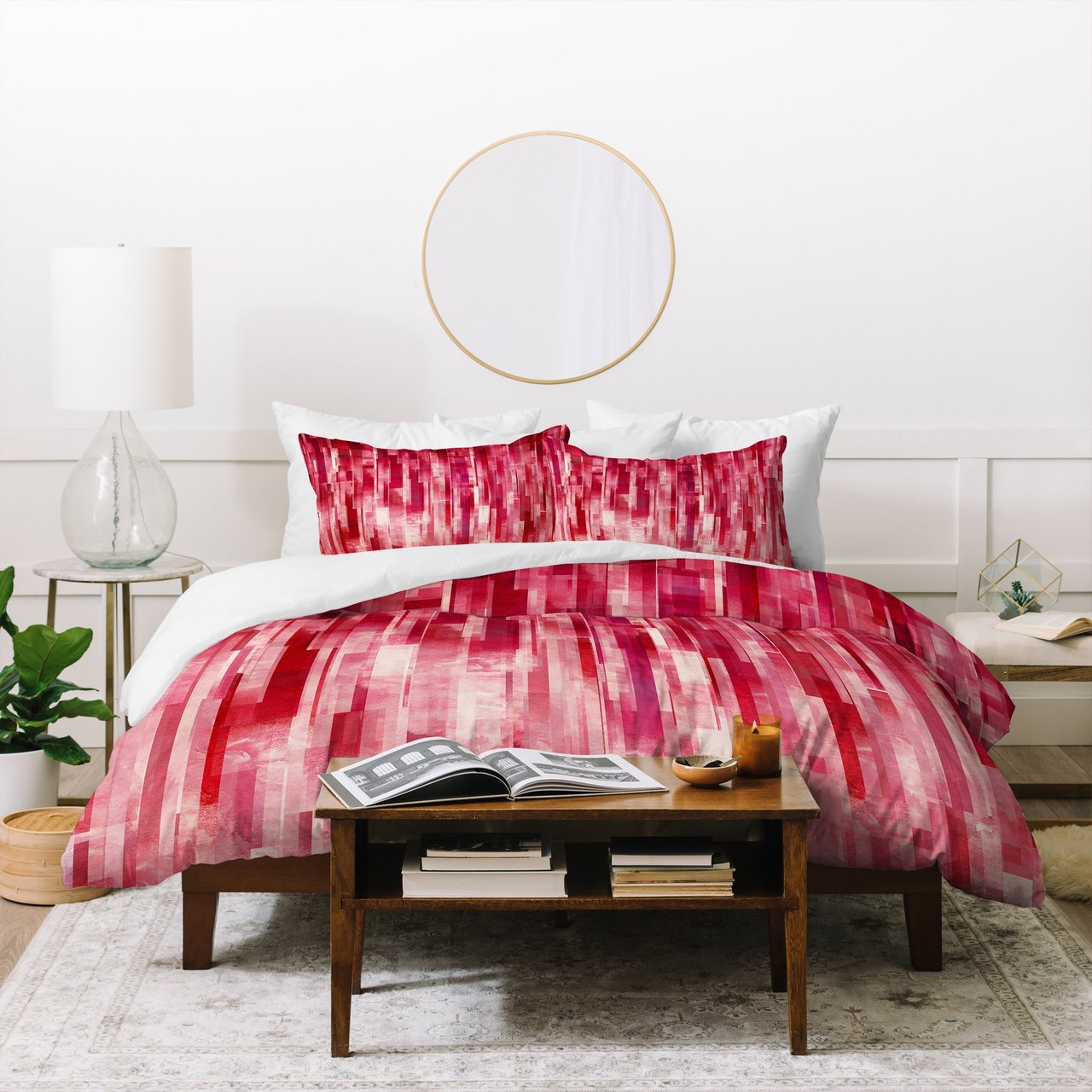 Jacqueline Maldonado Red Rain Duvet Cover