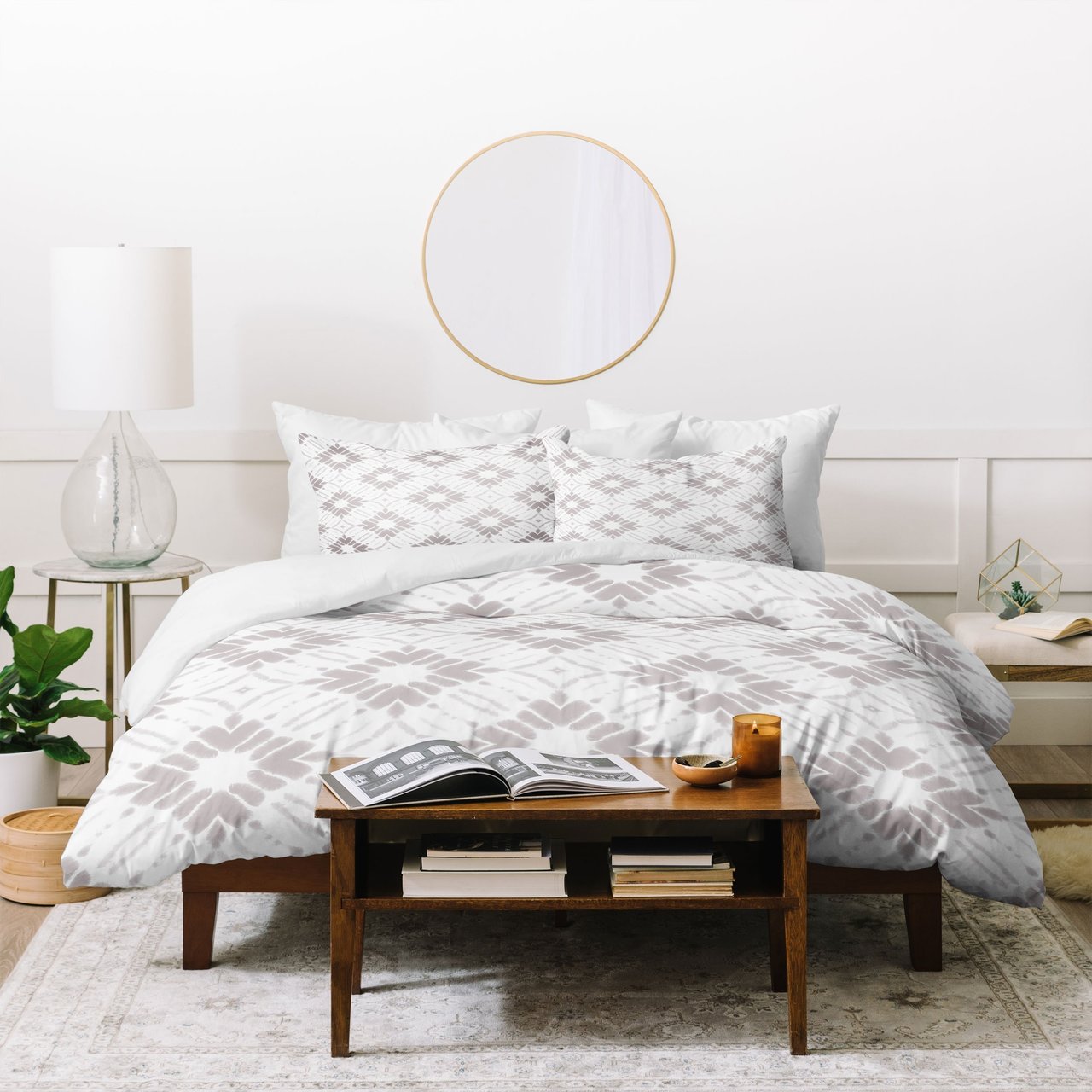 Jacqueline Maldonado Watercolor Shibori Taupe Duvet Cover