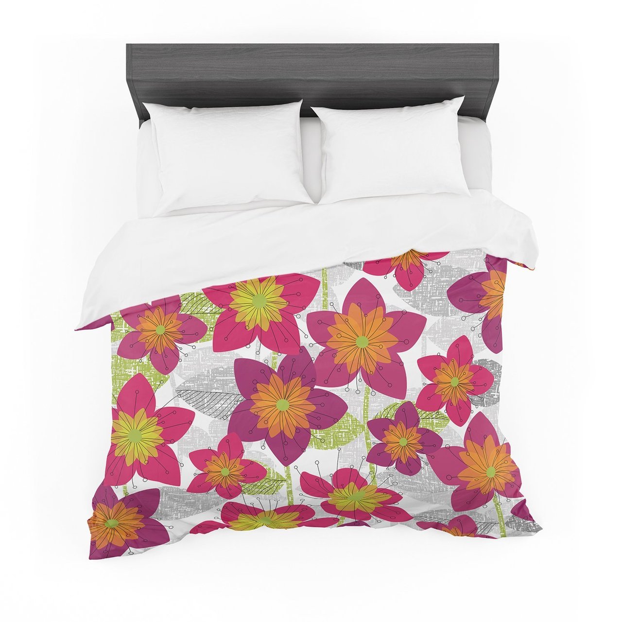 Jacqueline Milton ‘Star Flower’ Floral Pink Cotton3D Customized Duvet Cover Bedding Sets