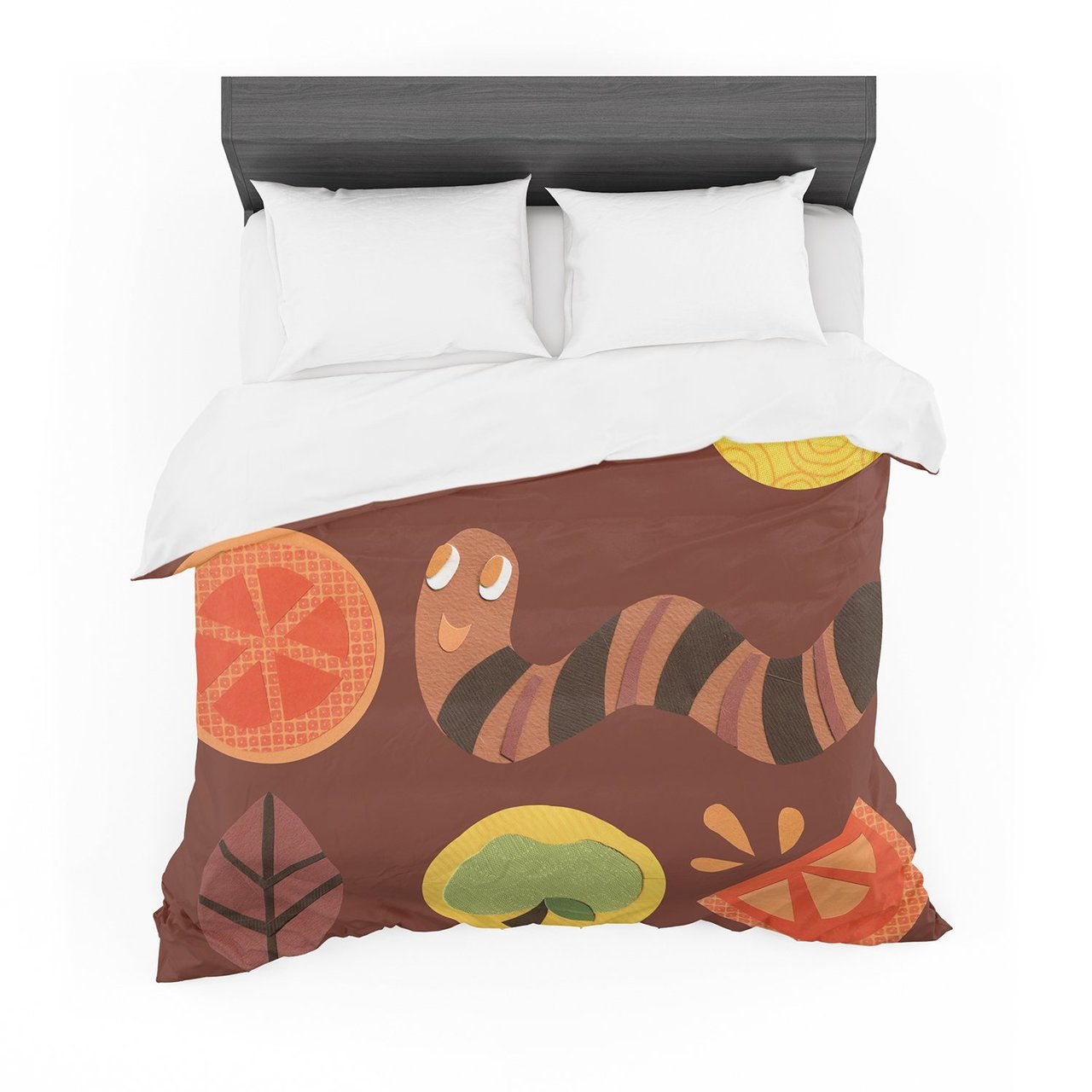 Janemith ‘Autumn Repeat’ Brown Bugs Cotton3D Customized Duvet Cover Bedding Sets