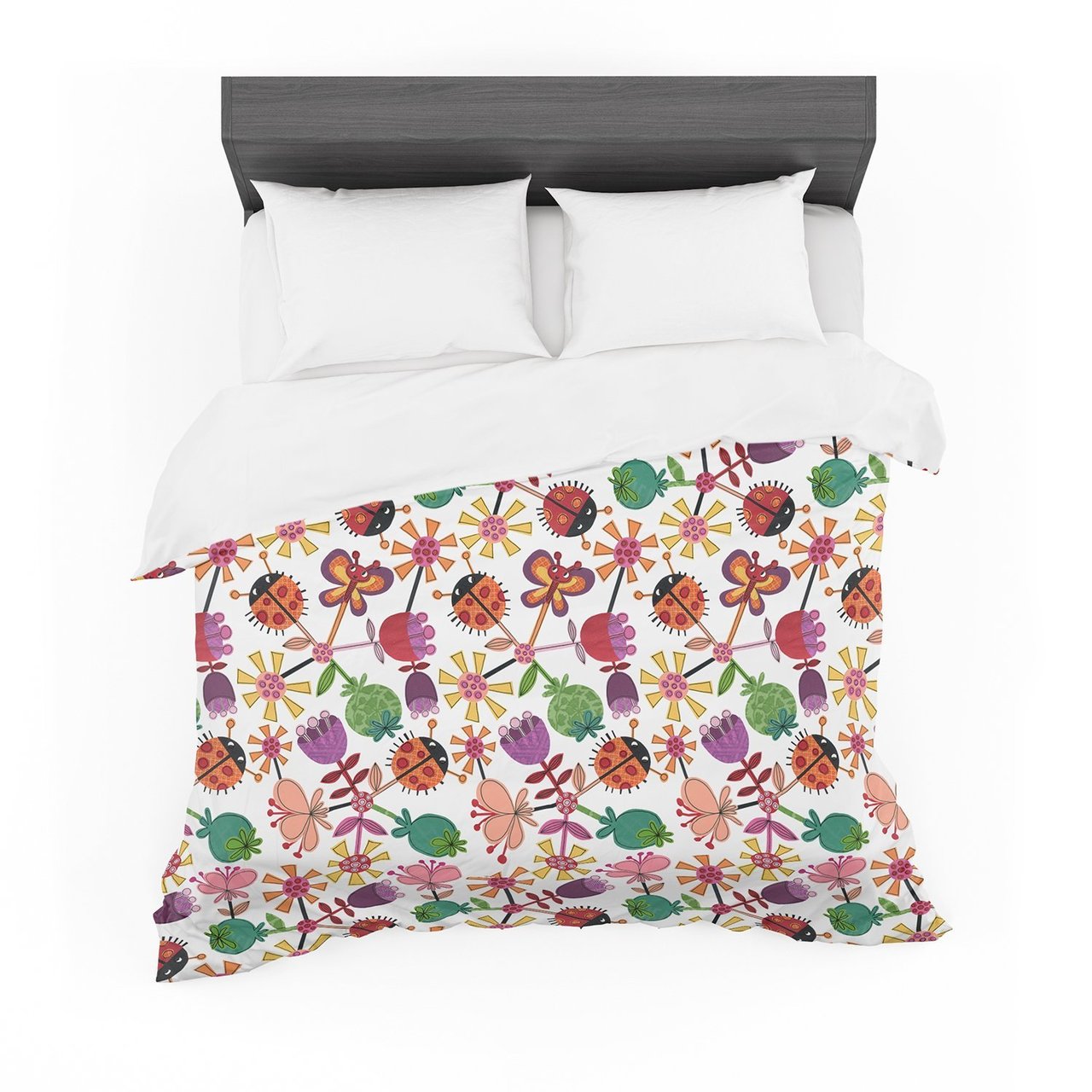 Janemith ‘Garden Floral’ Plants Bugs Cotton3D Customized Duvet Cover Bedding Sets