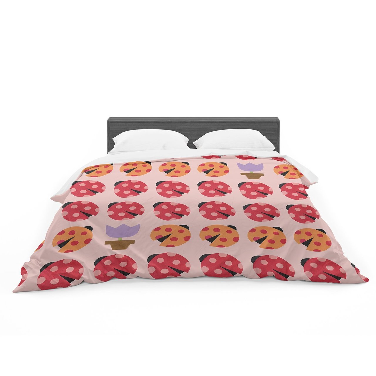 Janemith ‘Seasonspring’ Pink Red Cotton3D Customized Duvet Cover Bedding Sets