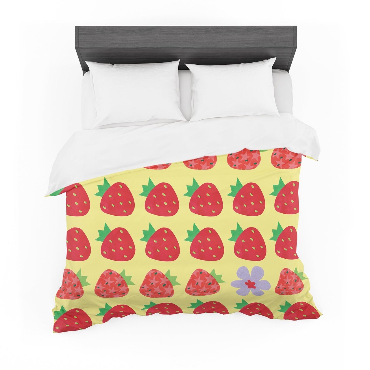 Janemith ‘Seasonsummer’ Yellow Red Cotton3D Customized Duvet Cover Bedding Sets