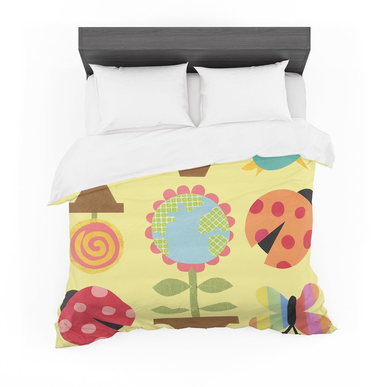 Janemith ‘Spring Repeat’ Yellow Cotton3D Customized Duvet Cover Bedding Sets