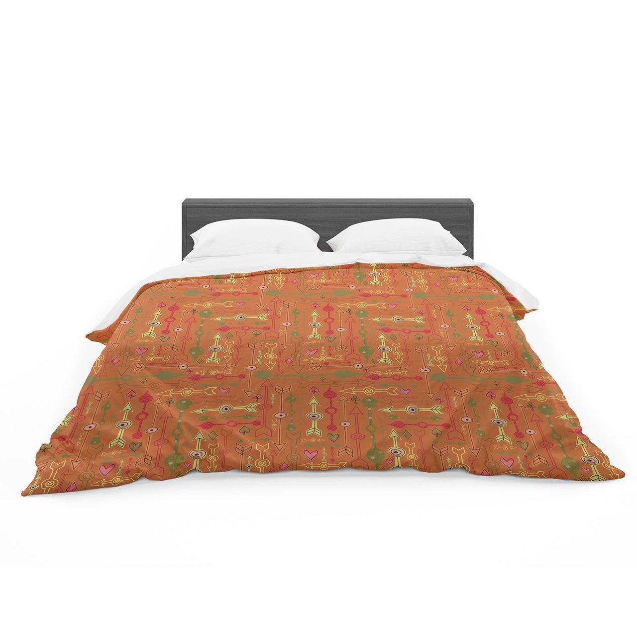 Janemith ‘Vintage Arrows’ Yellow Orange Cotton3D Customized Duvet Cover Bedding Sets