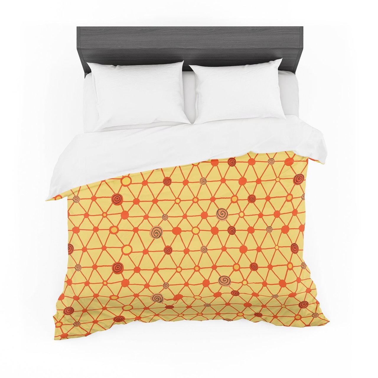 Janemith ‘Vintage Playground’ Yellow Red Cotton3D Customized Duvet Cover Bedding Sets