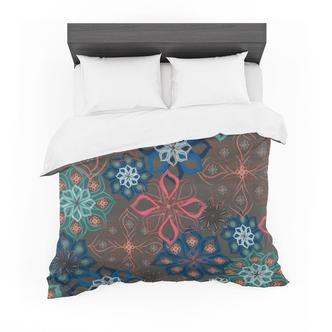 Jolene Heckman ‘Floral Arrangements’ Brown Flowers Cotton3D Customized Duvet Cover Bedding Sets