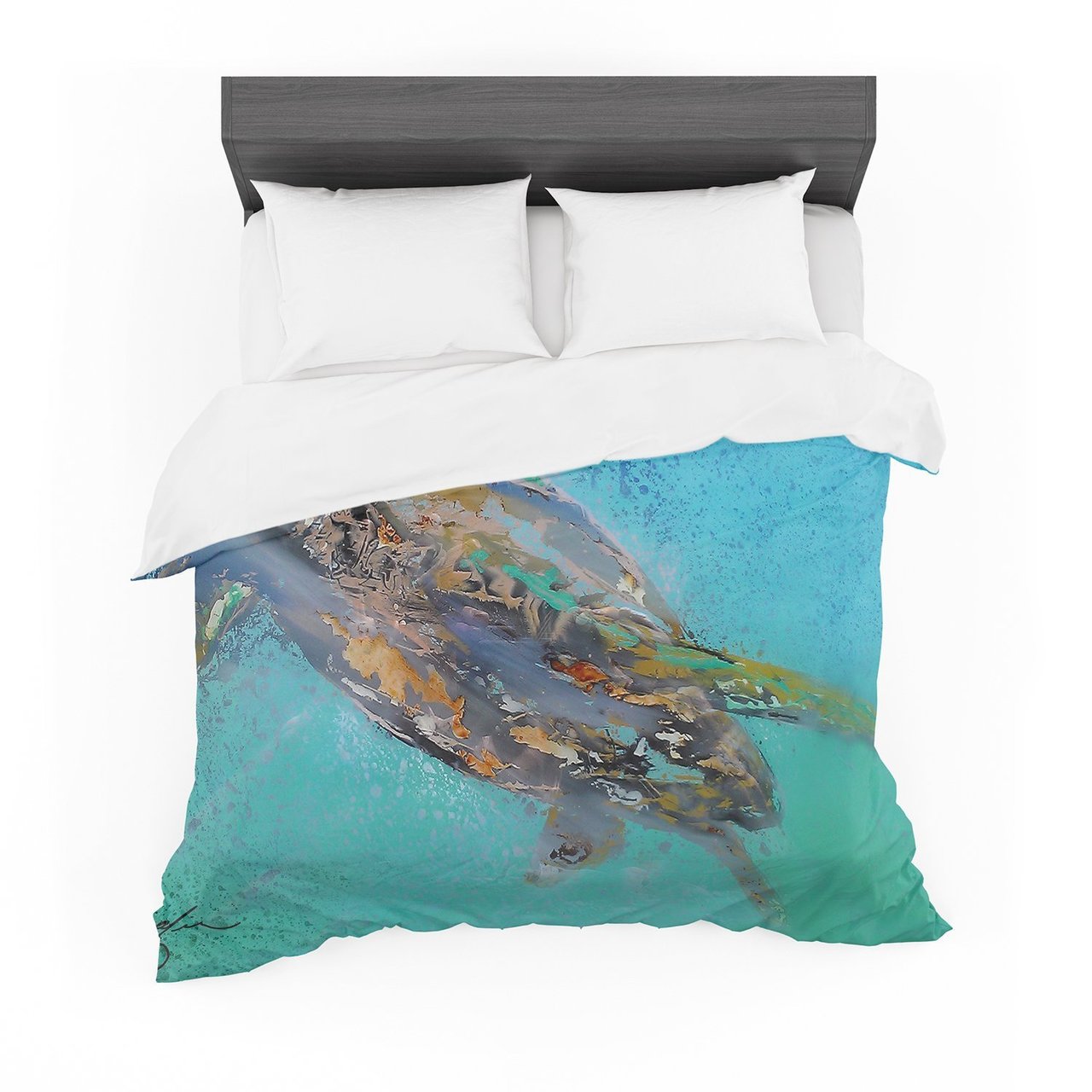 Josherafin ‘Daddy’ Blue Green Cotton3D Customized Duvet Cover Bedding Sets