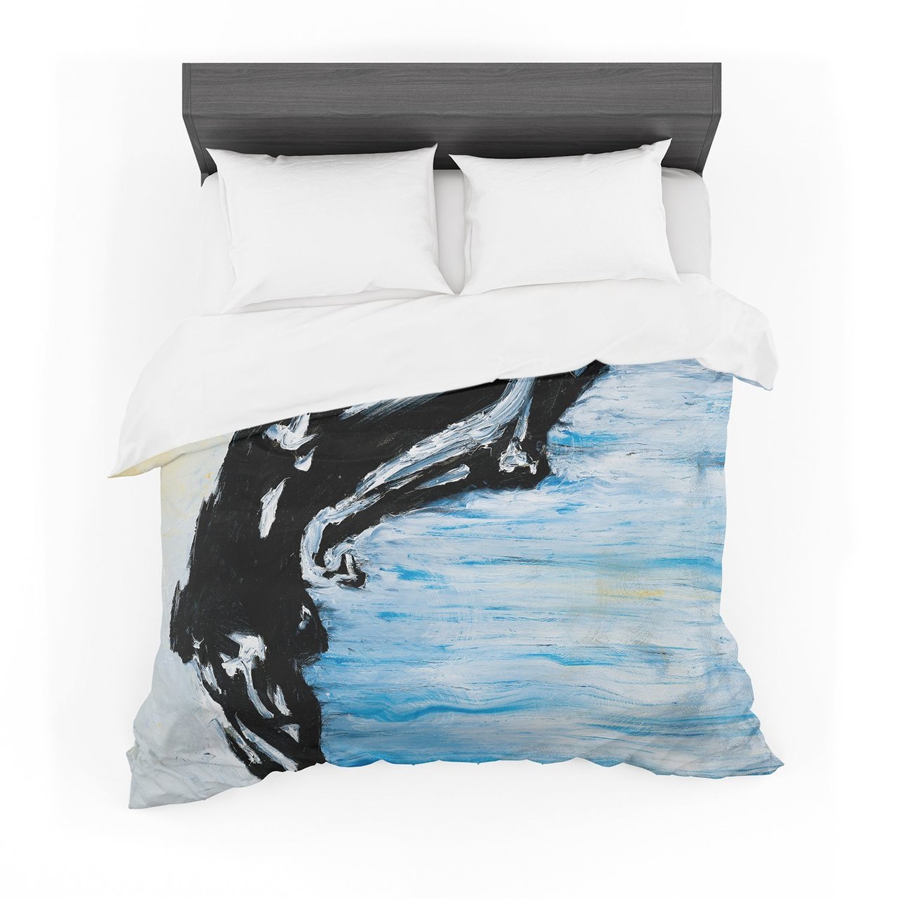 Josherafin ‘Hangin’ 10′ Blue Orange Cotton3D Customized Duvet Cover Bedding Sets