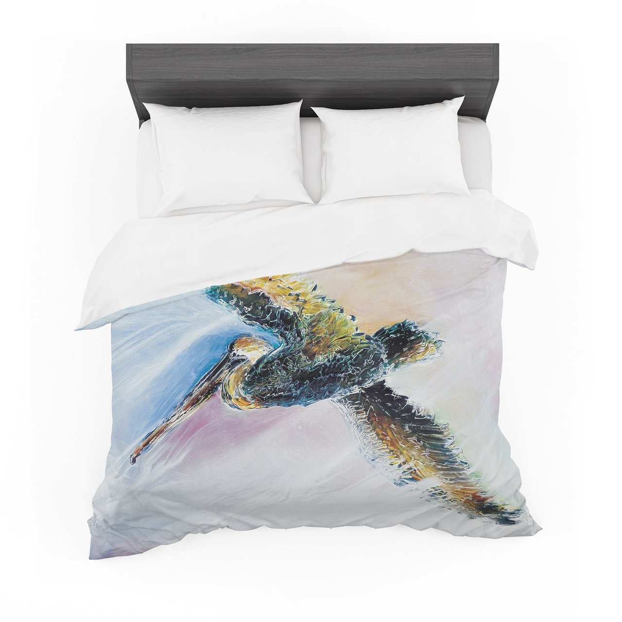 Josherafin ‘Overhead’ Pastel Bird Cotton3D Customized Duvet Cover Bedding Sets