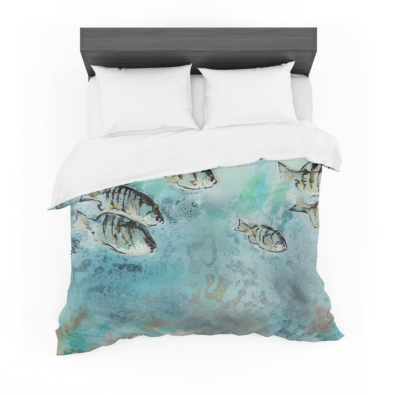 Josherafin ‘Surf Perch’ Blue Green Cotton3D Customized Duvet Cover Bedding Sets