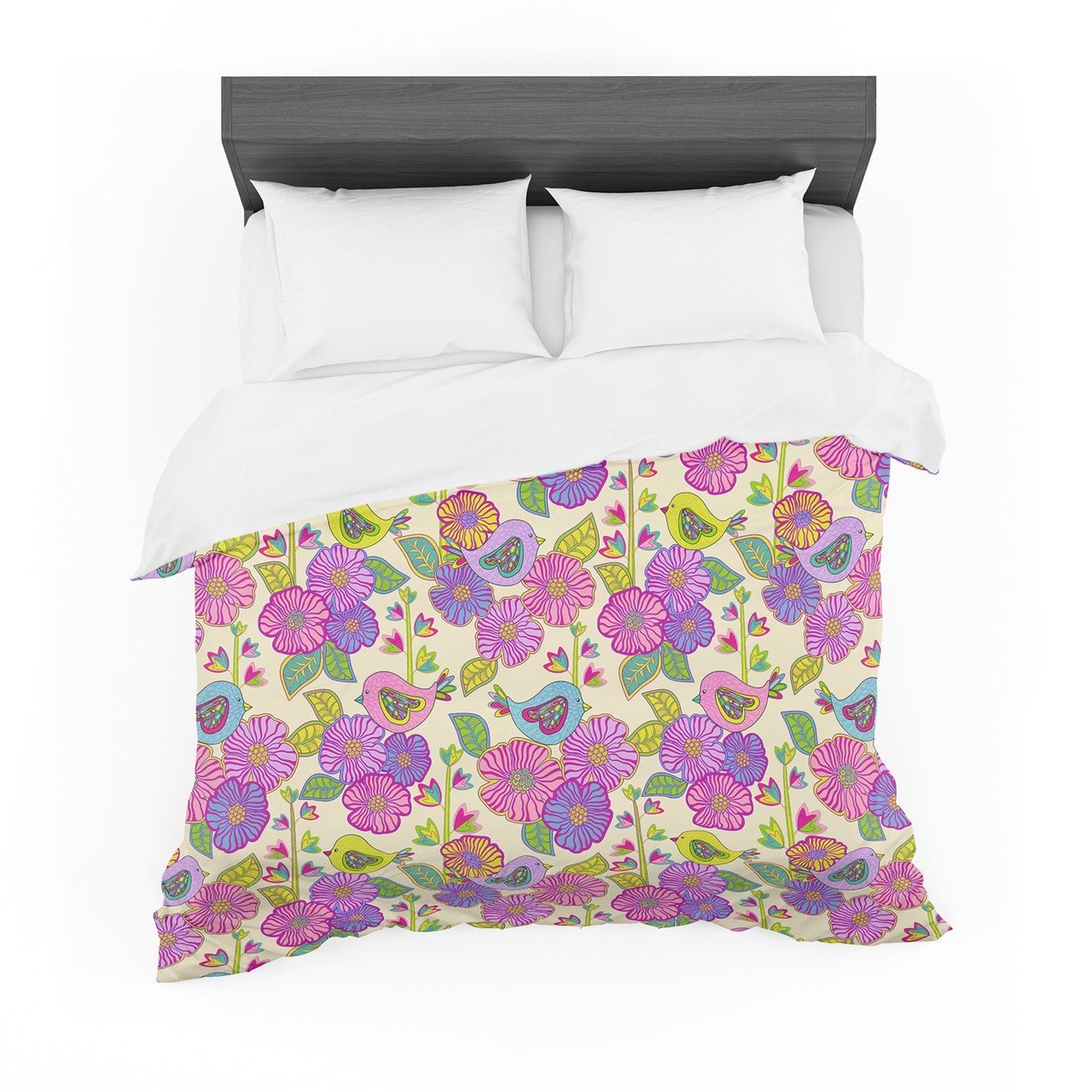 Julia Grifol ‘My Birds and My Flowers’ Featherweight3D Customized Duvet Cover Bedding Sets