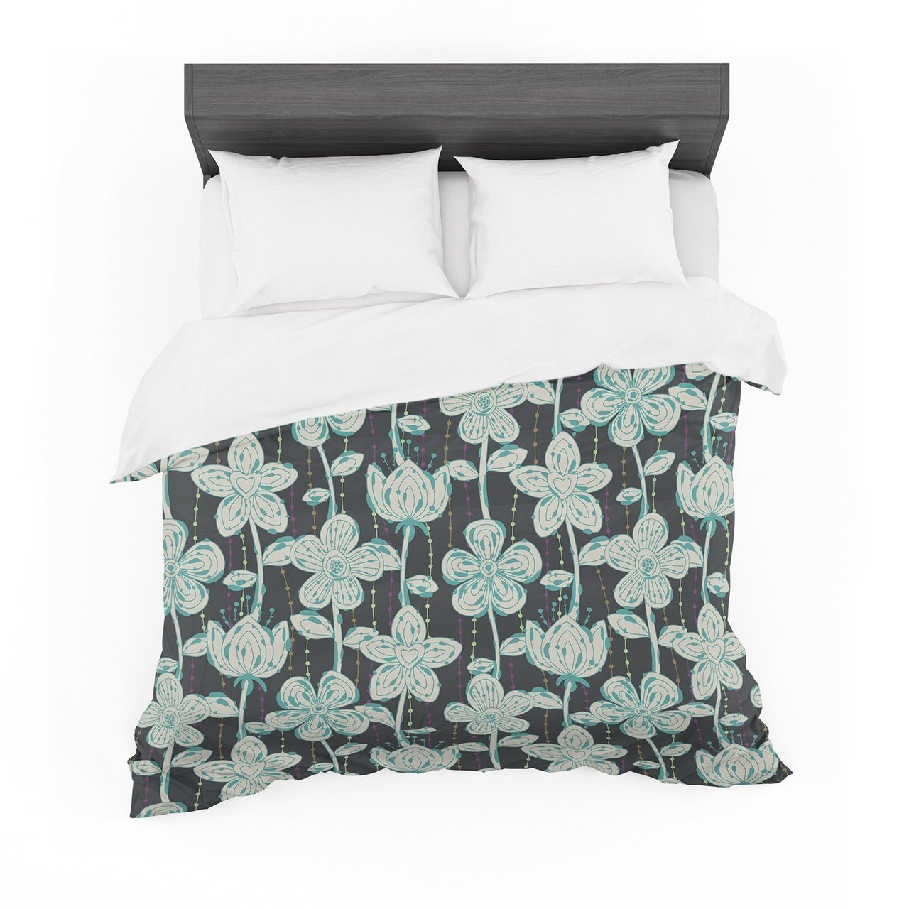 Julia Grifol ‘My Greypotted Flowers’ Featherweight3D Customized Duvet Cover Bedding Sets