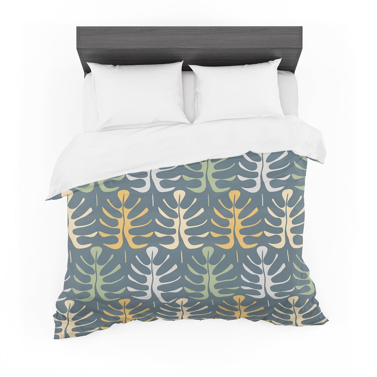 Julia Grifol ‘My Leaves on Blue’ Featherweight3D Customized Duvet Cover Bedding Sets