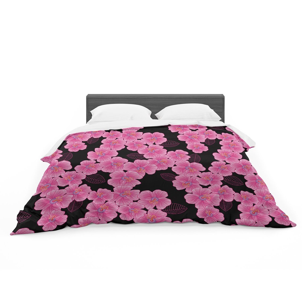 Julia Grifol ‘Pink on Black’ Featherweight3D Customized Duvet Cover Bedding Sets
