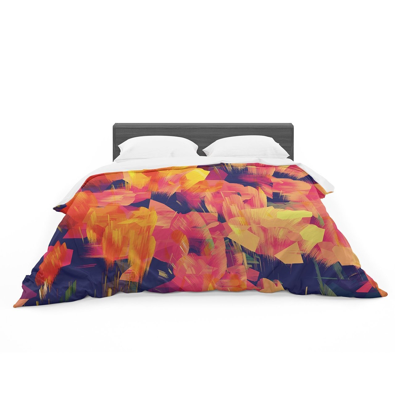 Kathryn Pledger ‘Geo Flower’ Cotton3D Customized Duvet Cover Bedding Sets