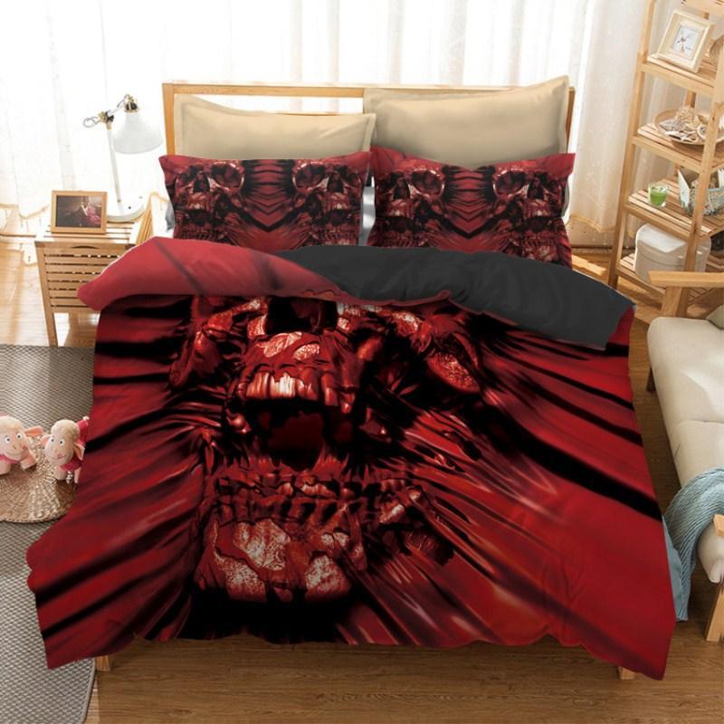 Kingize Bohemiankull Print et 3D Customized Duvet Cover Bedding Sets