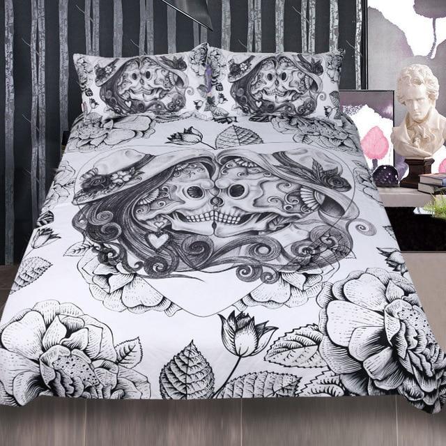 kull King Top Rated Boy Gothic Couples Vintage Bedclothes Floral Double Love et3D Customized Duvet Cover Bedding Sets