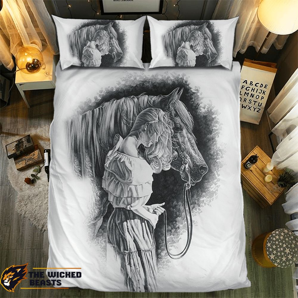 Lady and her Horse 09175 3D Customized Duvet Cover Bedding Sets