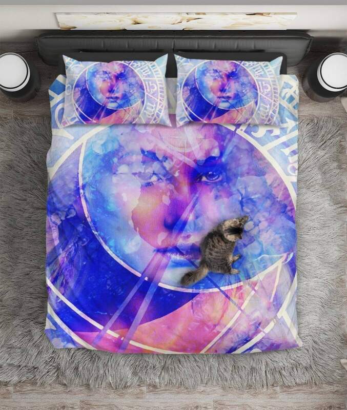 Lady Behind Zodiac Wheel ART HOP 3D Customized Duvet Cover Bedding Sets