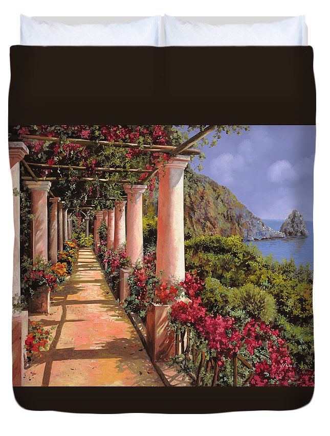 Le Colonne E La Buganville 3D Customized Duvet Cover Bedding Sets