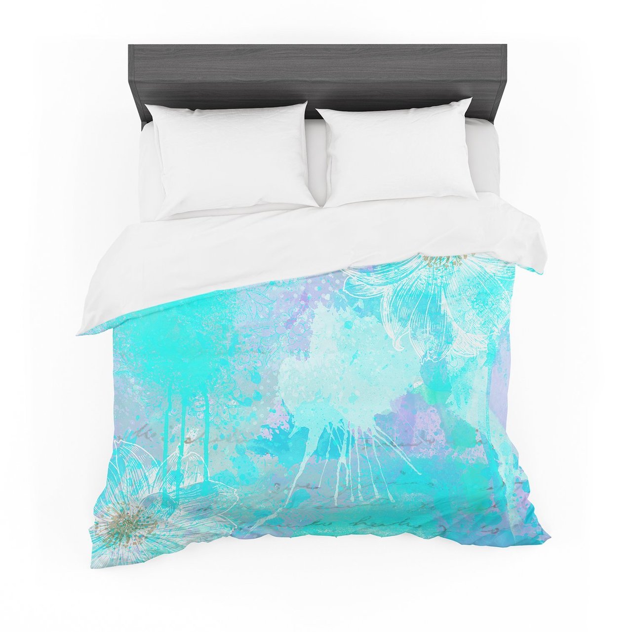Li Zamperini ‘Vintage Dreams’ Teal Painting Featherweight3D Customized Duvet Cover Bedding Sets