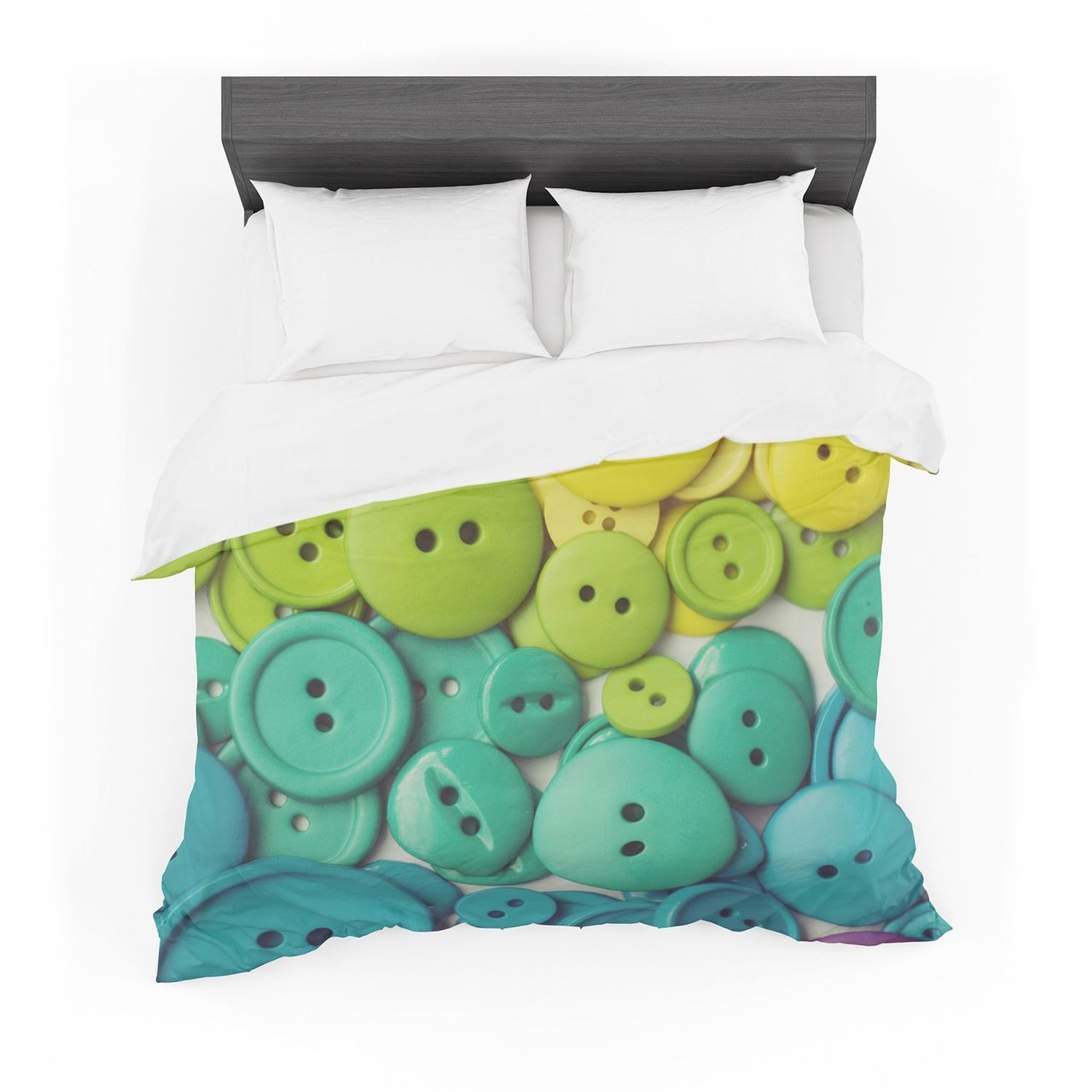Libertad Leal ‘Cute as a Button’ Cotton3D Customized Duvet Cover Bedding Sets
