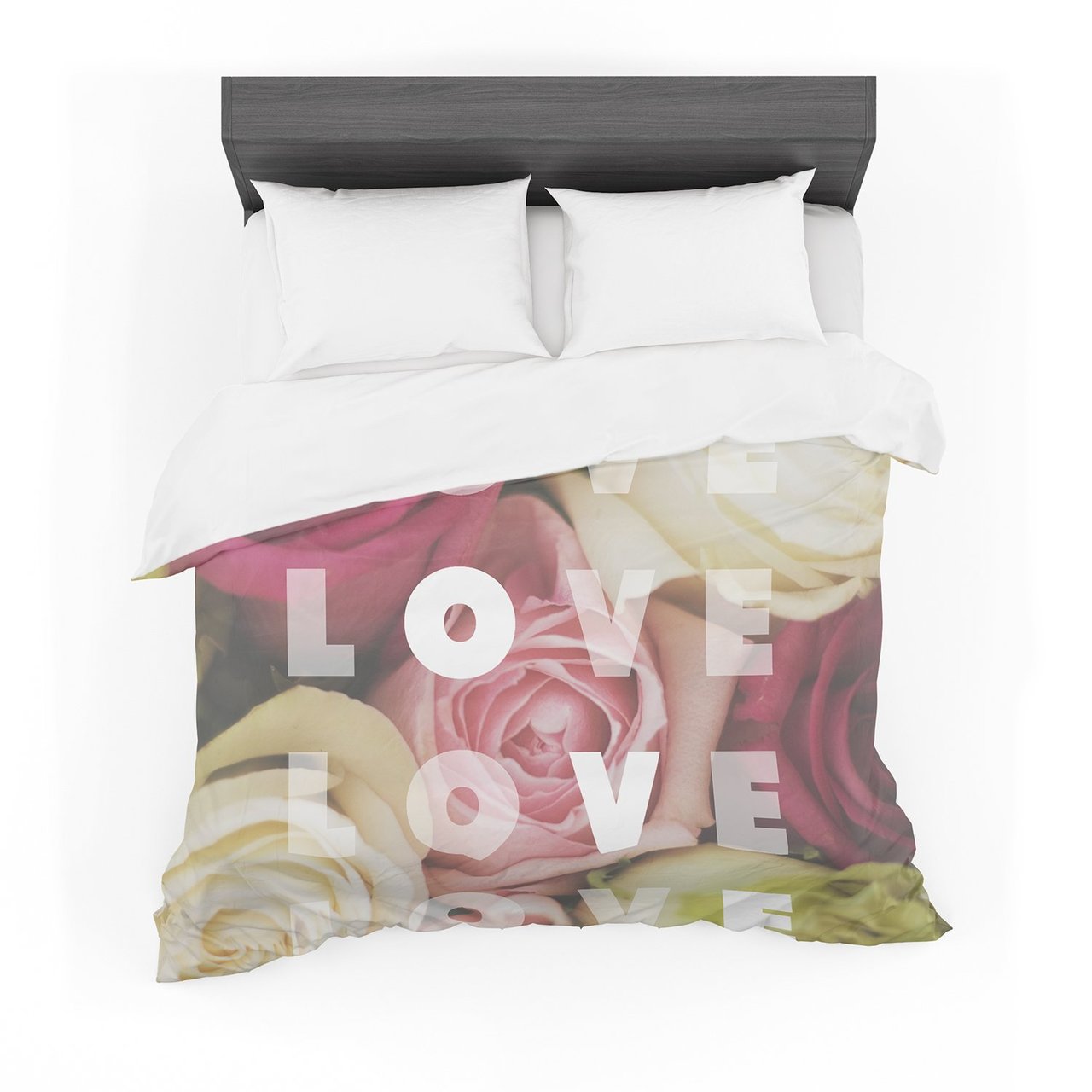 Libertad Leal ‘Love Love Love’ Roses Cotton3D Customized Duvet Cover Bedding Sets