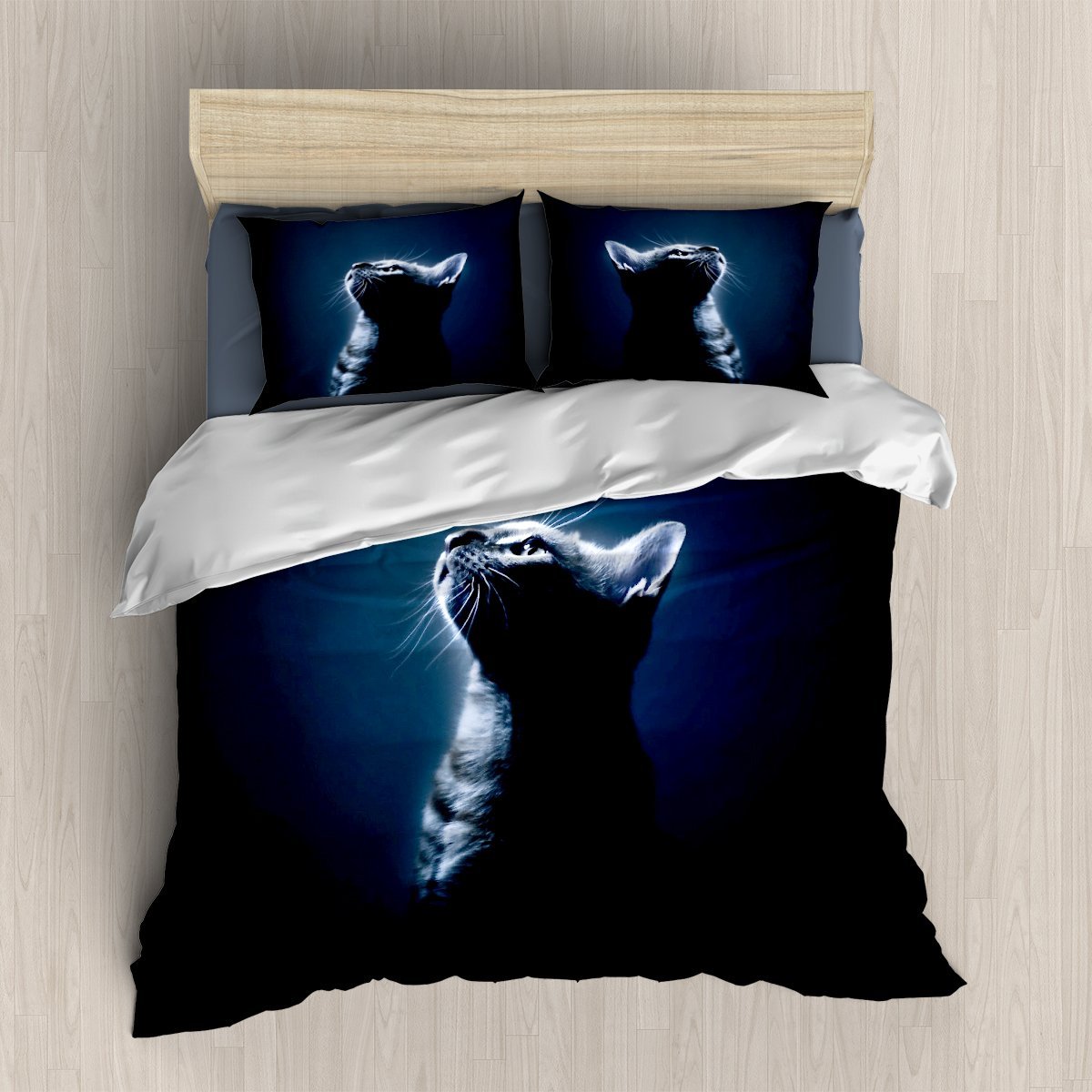 Light Cat 3D Customized Duvet Cover Bedding Sets