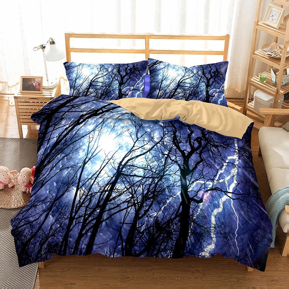 Lighteningtorm In The Forest 3D Customized Duvet Cover Bedding Sets