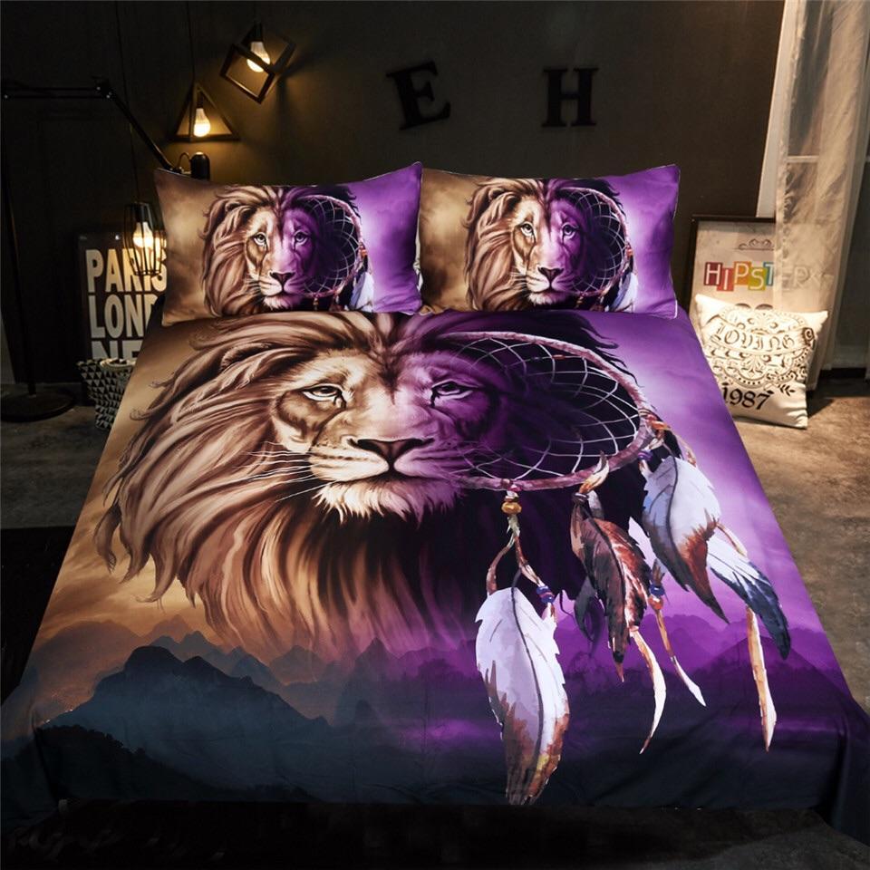 Lion Infused Dreamcatcher 3D Customized Duvet Cover Bedding Sets