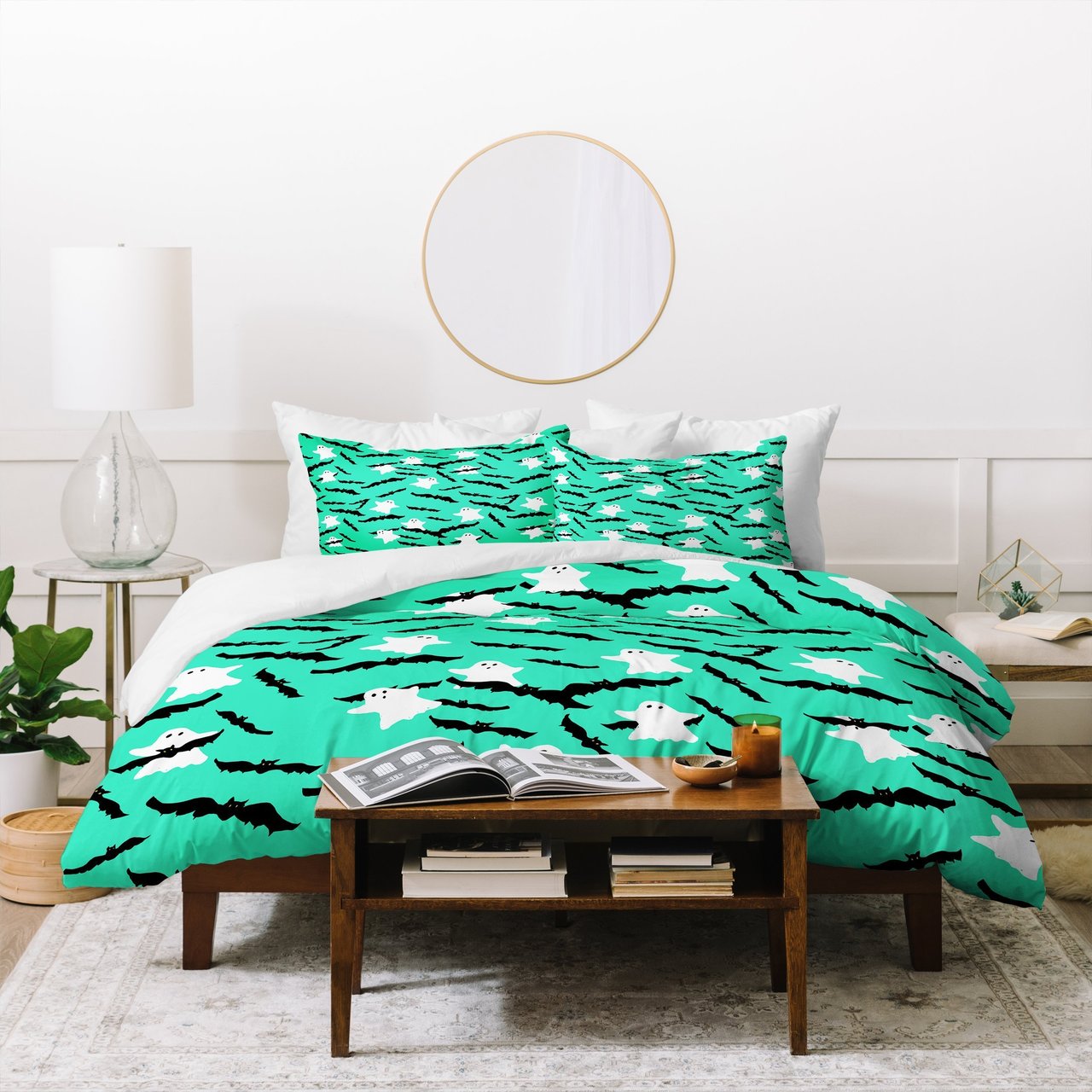 Lisa Argyropoulos Bats and Boos Duvet Cover