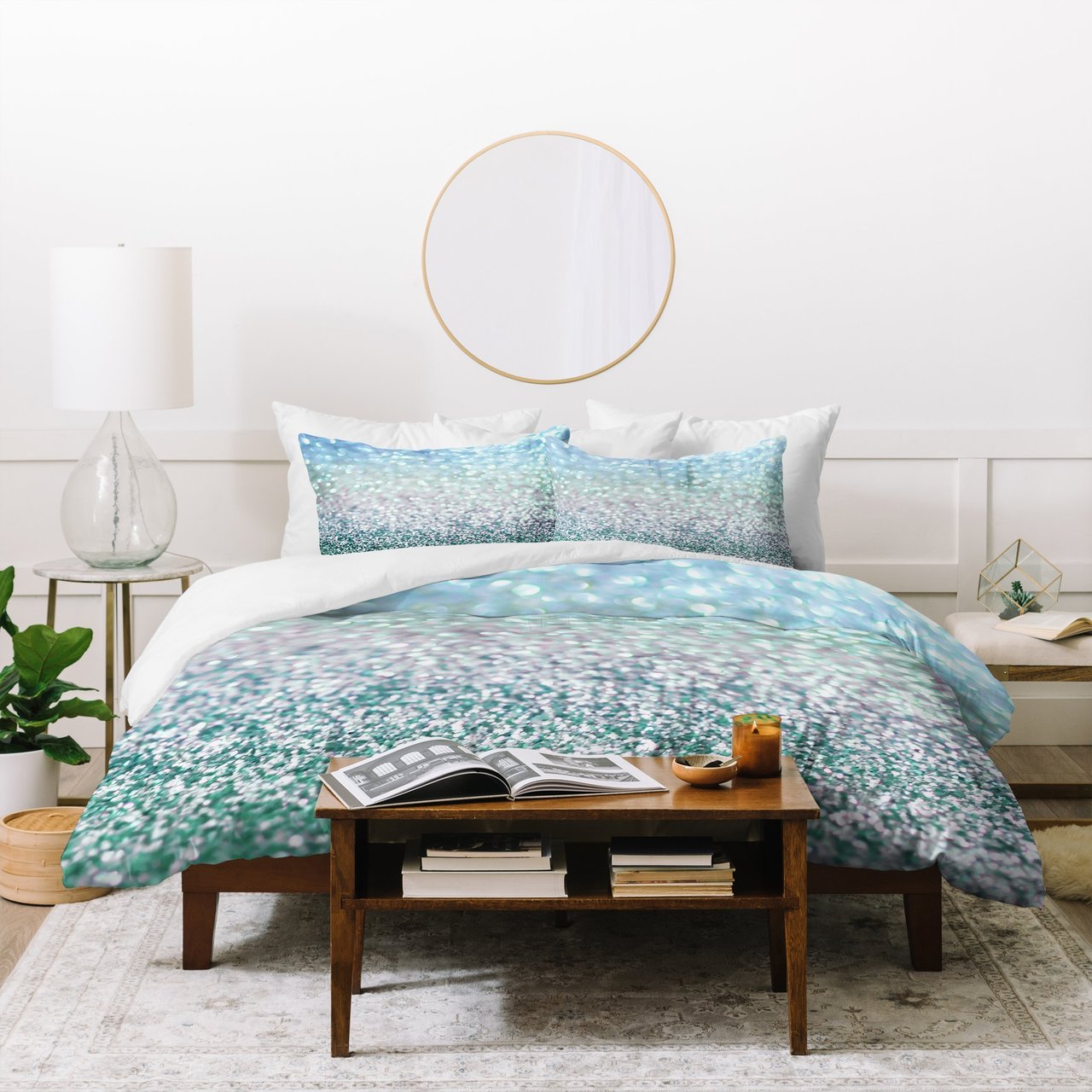 Lisa Argyropoulos Blue Mist Snowfall Duvet Cover