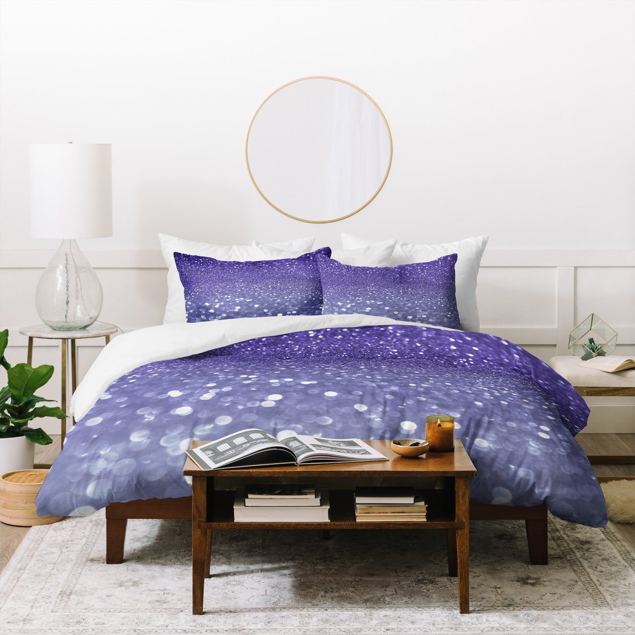 Lisa Argyropoulos Bubbly Violet Sea Duvet Cover