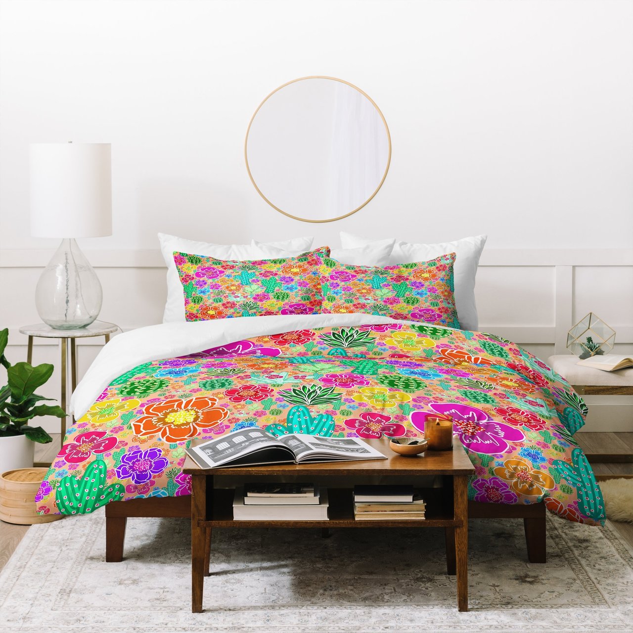 Lisa Argyropoulos Cactus Party Peachy Duvet Cover