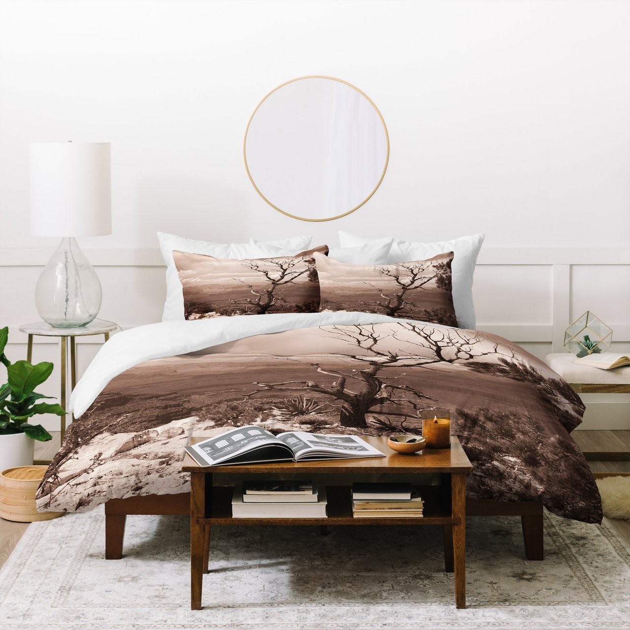 Lisa Argyropoulos Canyon Ghost Warm Sepia Duvet Cover